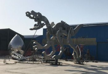 地產(chǎn)恐龍雕塑提供，露天雕塑，恐龍骨架雕塑生產(chǎn)