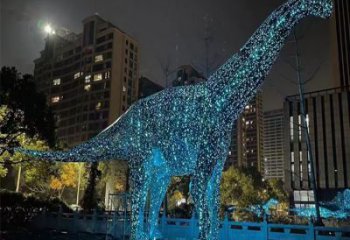 鏤空恐龍雕塑供需，標(biāo)識(shí)雕塑，燈光恐龍雕塑制造商