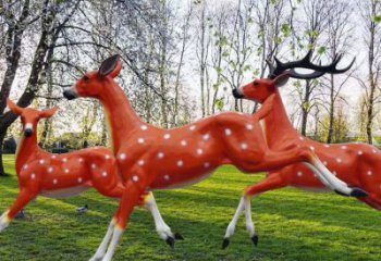 梅花鹿雕塑點擊，景觀雕塑，玻璃鋼梅花鹿雕塑供求