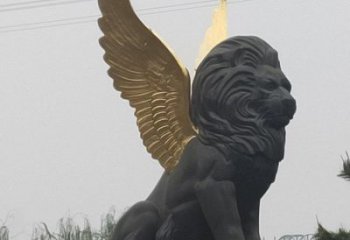 金屬獅子雕塑通用，城市雕塑，大型飛獅雕塑指用