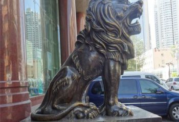 獅子雕塑訂做，城市雕塑，景觀趴獅雕塑制作