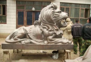 園林獅子雕塑服務商，美陳雕塑，趴獅雕塑精選