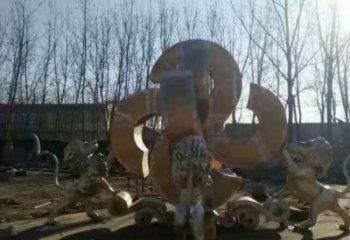 獅子雕塑選用，廣場(chǎng)雕塑，走獅雕塑制作