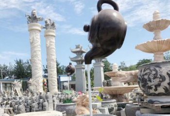 水景吊壺雕塑，多彩藝術(shù)，抽象景觀吊壺雕塑生產(chǎn)商