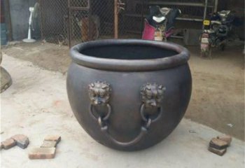 公園太平缸銅雕塑