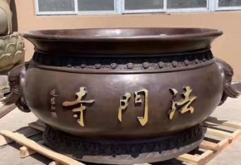 寺廟紫銅缸景觀雕塑