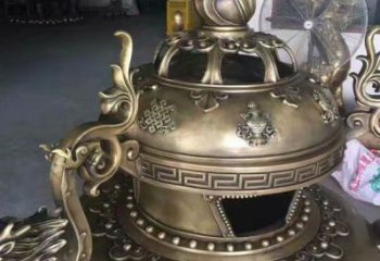 黃銅博山爐雕塑