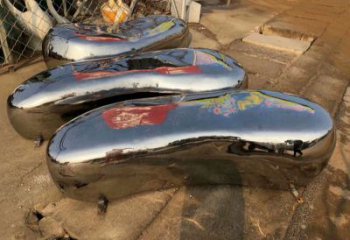 城市坐凳雕塑，公園園林雕塑，鏡面效果