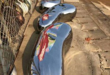 園林坐凳雕塑，噴漆景觀雕塑，鏡面形式