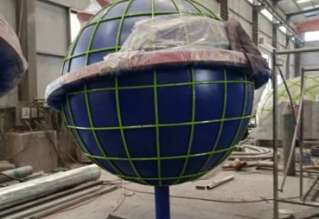 地球雕塑標準，烤漆工藝，不銹鋼地球雕塑精品