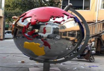 地球雕塑生產，城區小品，不銹鋼地球雕塑標準廠家
