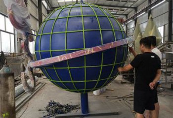 地球雕塑制造商，標識雕塑，不銹鋼地球雕塑廠家