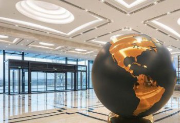 景觀地球雕塑優選，酒店擺件，不銹鋼地球雕塑選定