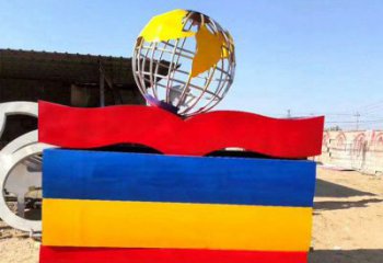 地球儀雕塑定制，中式工藝，烤漆書(shū)籍地球儀雕塑優(yōu)價(jià)