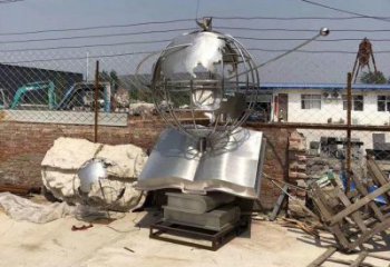 地球儀雕塑展品，小區(qū)雕塑，書籍地球儀雕塑制作精選