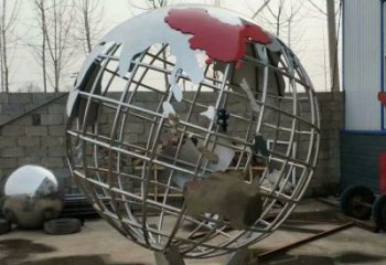 地球儀雕塑制造商，城市雕塑，鏡面地球儀雕塑觀(guān)賞型