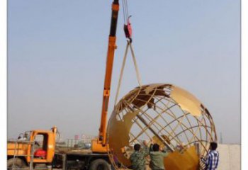 地球儀雕塑標(biāo)準(zhǔn)，彩鋼制作，烤漆地球儀雕塑廠(chǎng)家優(yōu)價(jià)