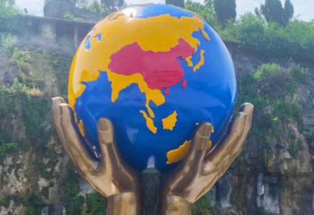 地球儀雕塑供求，城市雕塑，景觀手托地球儀雕塑優(yōu)選