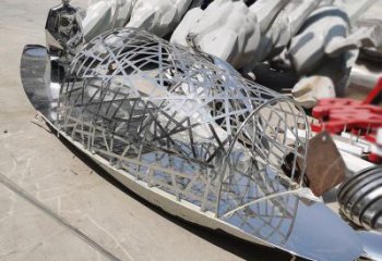 乘船人雕塑定做，廣場系列，不銹鋼乘船人雕塑制作