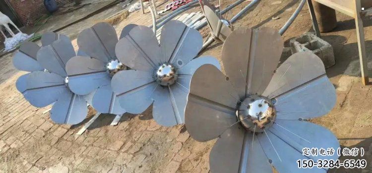 杏花雕塑供應，鏡面雕塑，不銹鋼杏花雕塑制造廠家