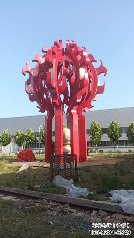 火球雕塑，精神堡壘火球雕塑落地展示
