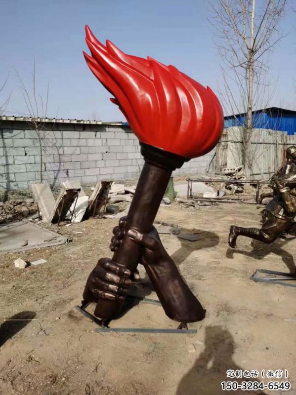 火炬雕塑通用，花園小品，不銹鋼火炬雕塑優價