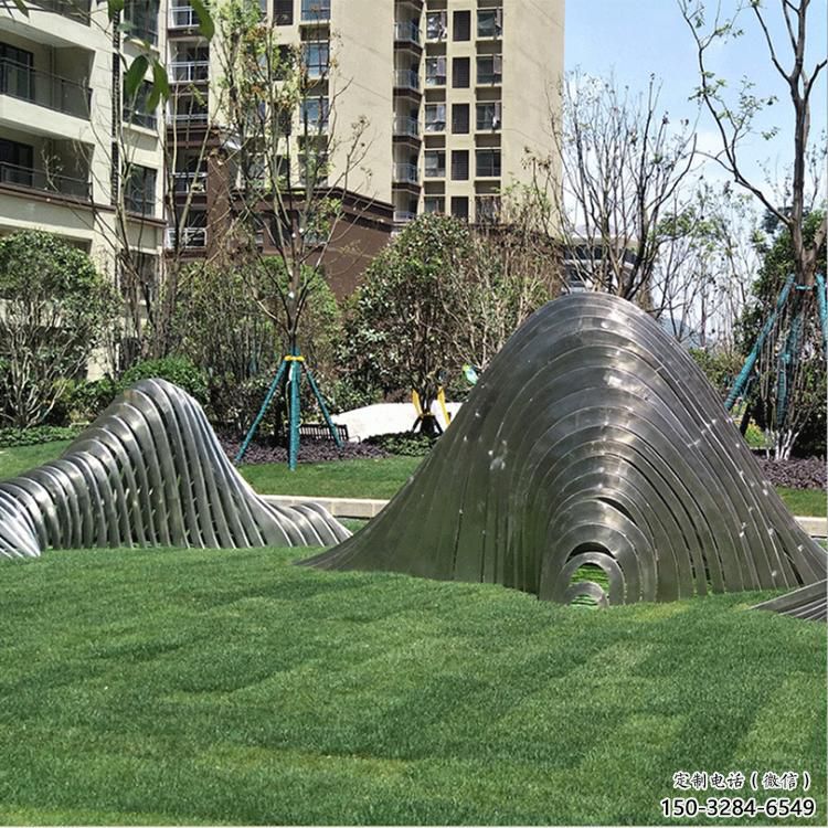 鋼絲假山雕塑，白鋼構件，建筑假山雕塑制造廠家