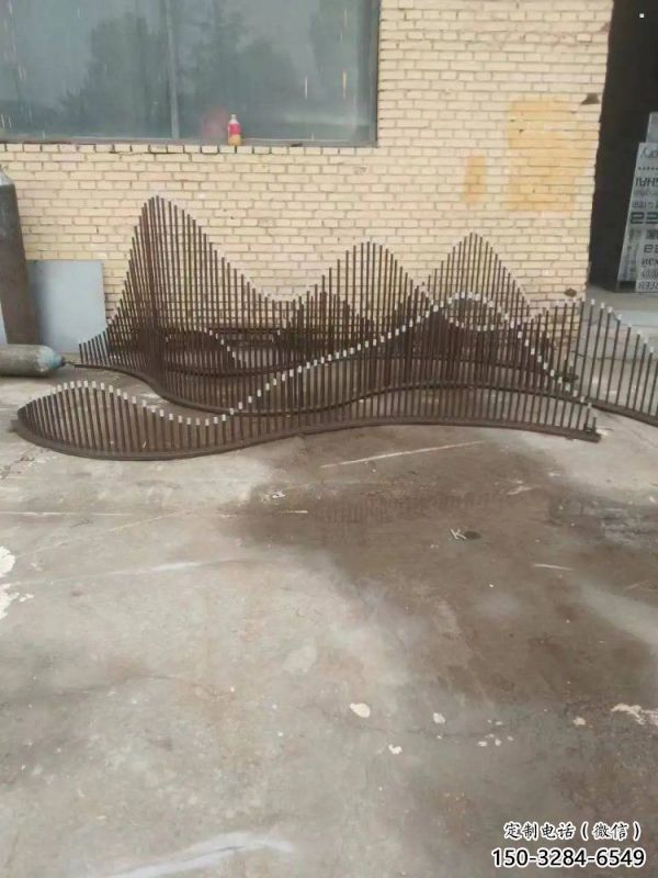 步行街假山雕塑，鍛造景觀雕塑，鏤空方式