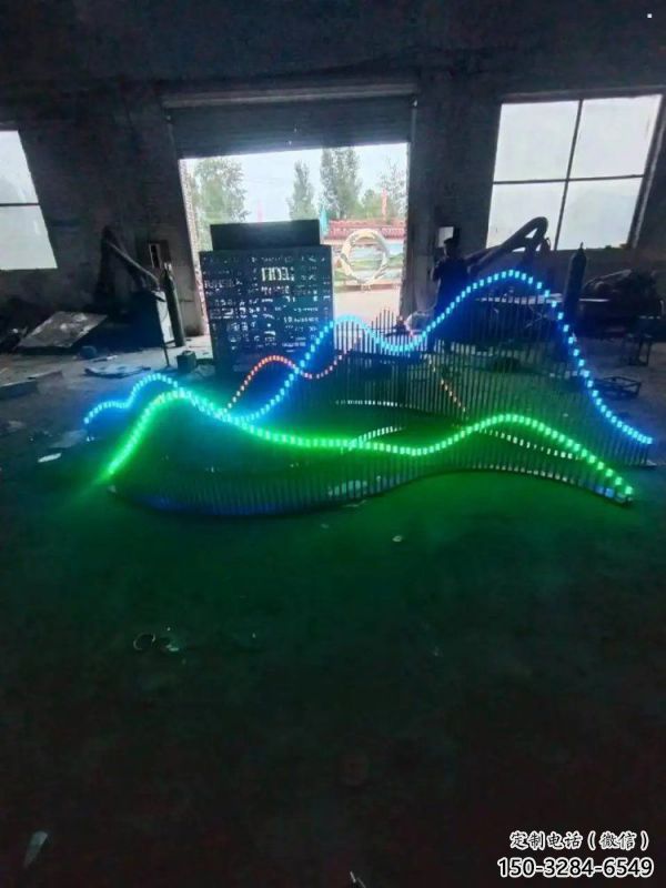 燈光假山雕塑，街景小品，假山雕塑抽象制作