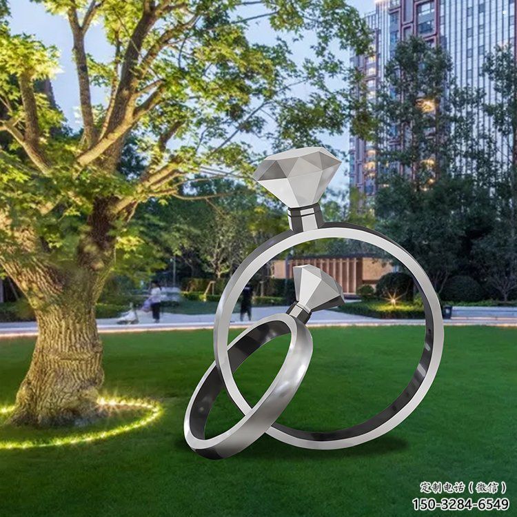 鉆戒雕塑工廠標準，多彩藝術(shù)，景觀鉆戒雕塑供應(yīng)