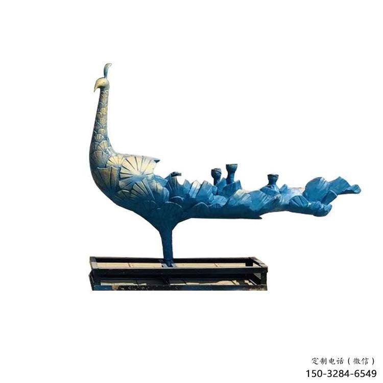 彩繪孔雀雕塑供求，景區案例，景觀仿古孔雀雕塑精選?