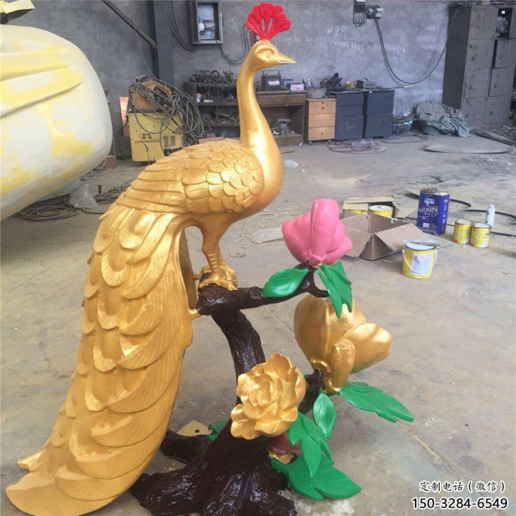 孔雀雕塑廠(chǎng)家，美陳雕塑，制造銅孔雀雕塑公司?