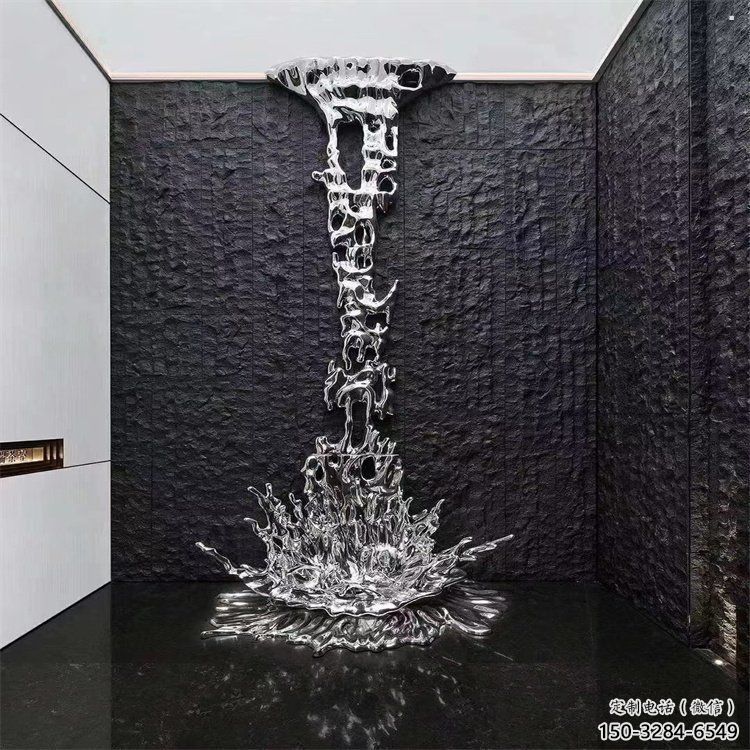 浪花雕塑優(yōu)價，鋼管組合，鏡面浪花雕塑異型