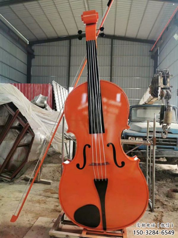 大提琴雕塑常用，公園小品，不銹鋼大提琴雕塑生產商