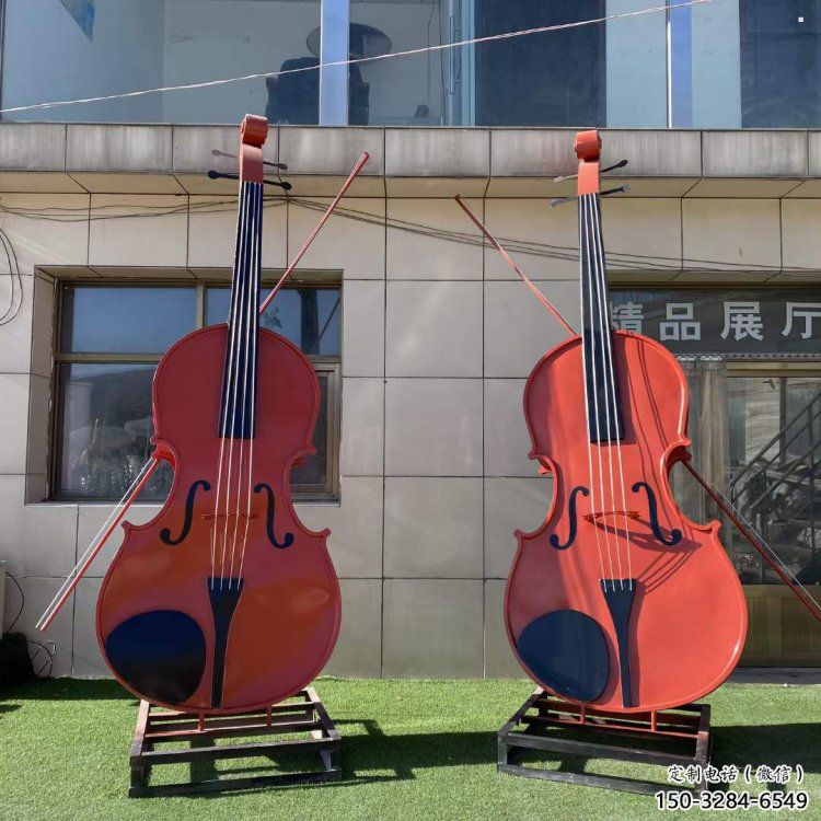 提琴雕塑定價(jià)，拉絲工藝，烤漆提琴雕塑制作