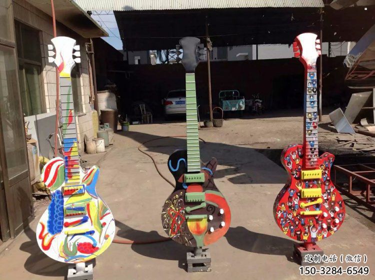 提琴雕塑精選，露天雕塑，烤漆提琴雕塑制作展品