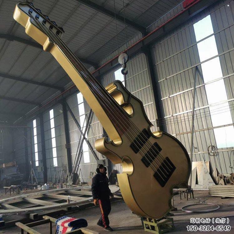 提琴雕塑訂做，景區案例，藝術不銹鋼提琴雕塑定制