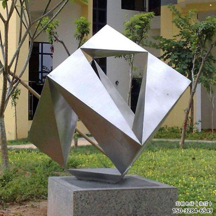 方塊雕塑生產，城區小品，不銹鋼方塊雕塑標準