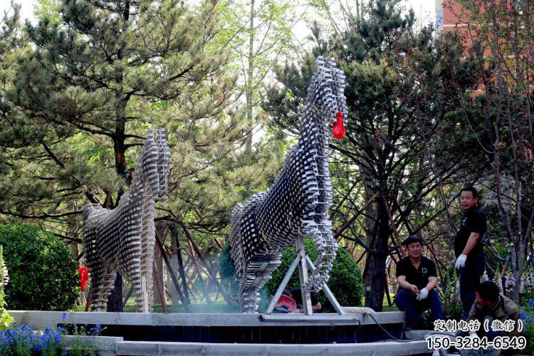 方塊馬雕塑承接，廣場系列，主題方塊馬雕塑標(biāo)準(zhǔn)