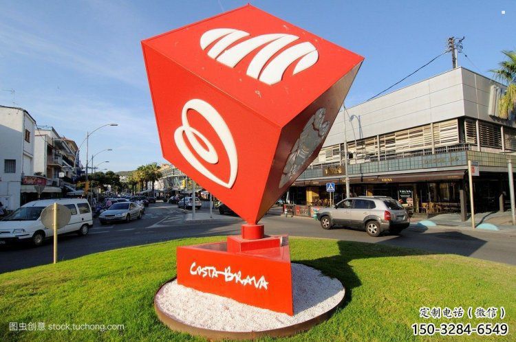 現(xiàn)代正方體雕塑承接，歐式風(fēng)格，不銹鋼正方體雕塑精選