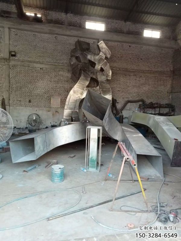 甲骨文雕塑工廠選用，街道標識，不銹鋼甲骨文雕塑批發