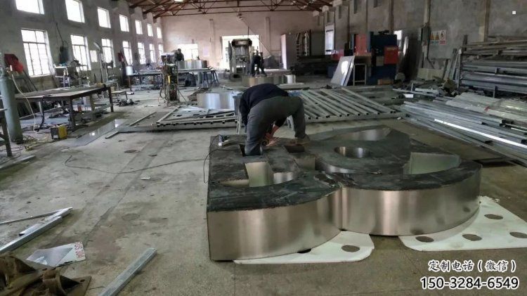 甲骨文雕塑提供，美陳雕塑，不銹鋼甲骨文雕塑制作廠家