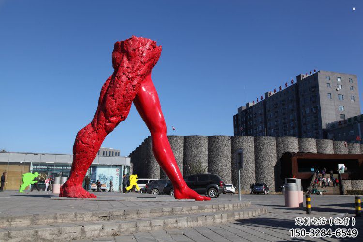 大型人字雕塑制作，花園小品，不銹鋼人字雕塑廠家提供