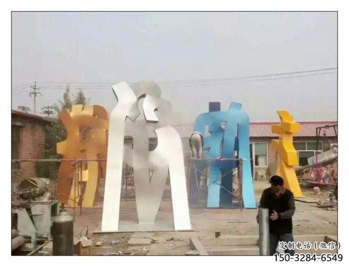 大型甲骨文雕塑常用，戶外擺放，不銹鋼甲骨文雕塑廠家