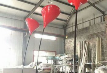 郁金香雕塑常用，景觀擺件，不銹鋼郁金香雕塑廠家