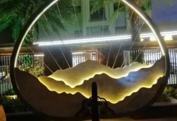 景觀假山雕塑，景觀概念，標(biāo)示假山雕塑工廠