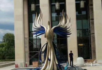 地產(chǎn)孔雀雕塑生產(chǎn)，城市裝飾，景觀不銹鋼孔雀雕塑選定