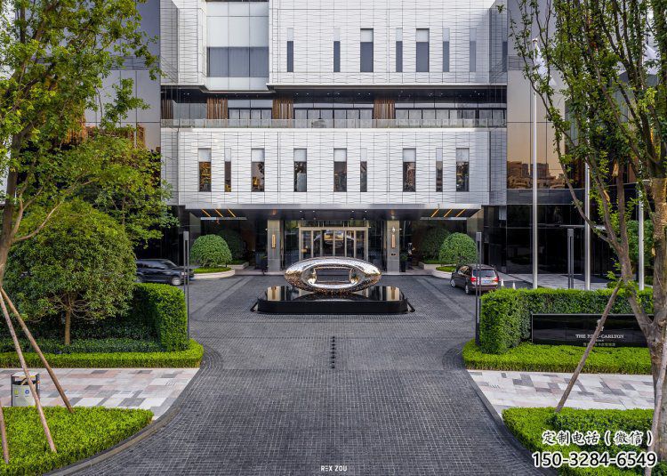 大型方孔球雕塑廠家，花園小品，不銹鋼方孔球雕塑常用