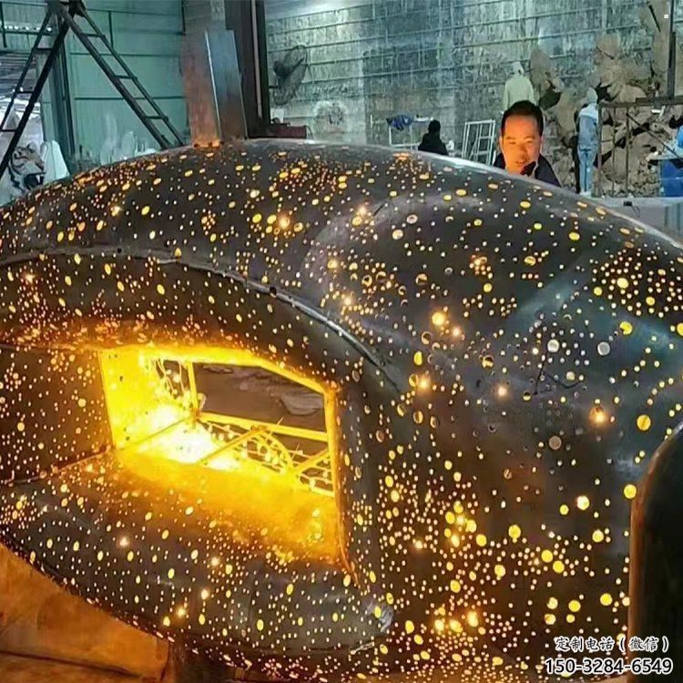 方孔球雕塑承接，街景小品，不銹鋼方孔球雕塑訂做