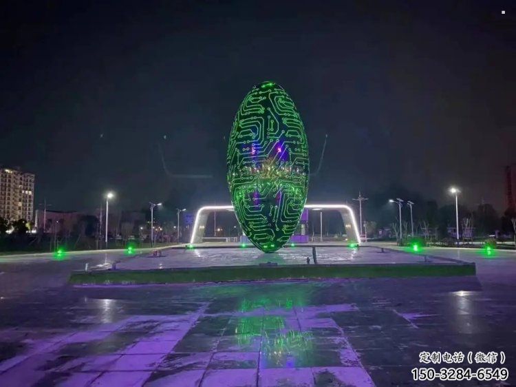 燈光球雕塑供需，多彩藝術，不銹鋼燈光球雕塑制造商